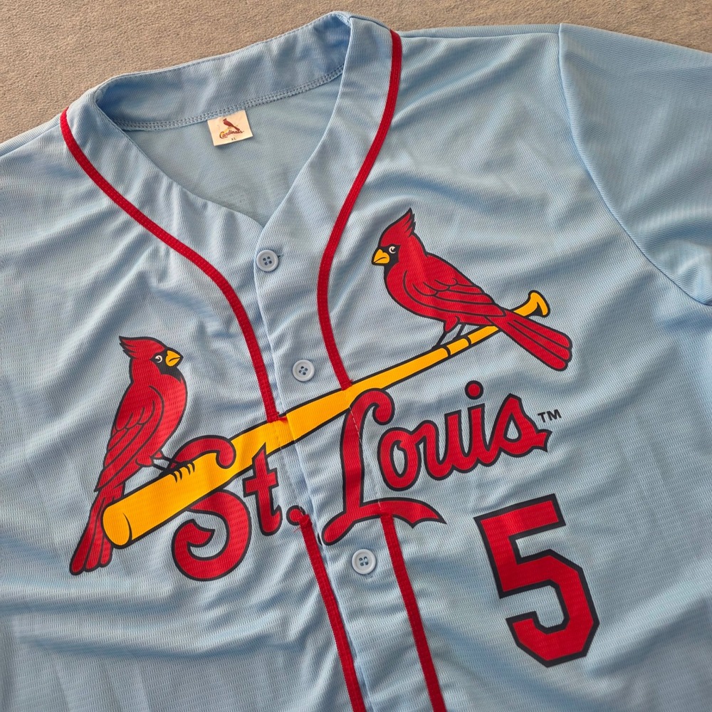 St Louis Cardinals Albert Pujols 5 Jersey Powder Blue XL Mens Baseball Shirt